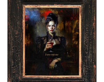Vampire Queen Art Print: Gothic Home Decor Poster (Unframed)