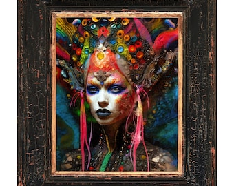 Ethereal Shaman Art Print: Spiritual Home Decor Poster