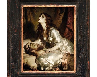Carmilla Victorian Gothic Kunstdruck Poster | Dark Vampire Romance Woman Semi-Glossy Papier | Wand Kunst Geschenk