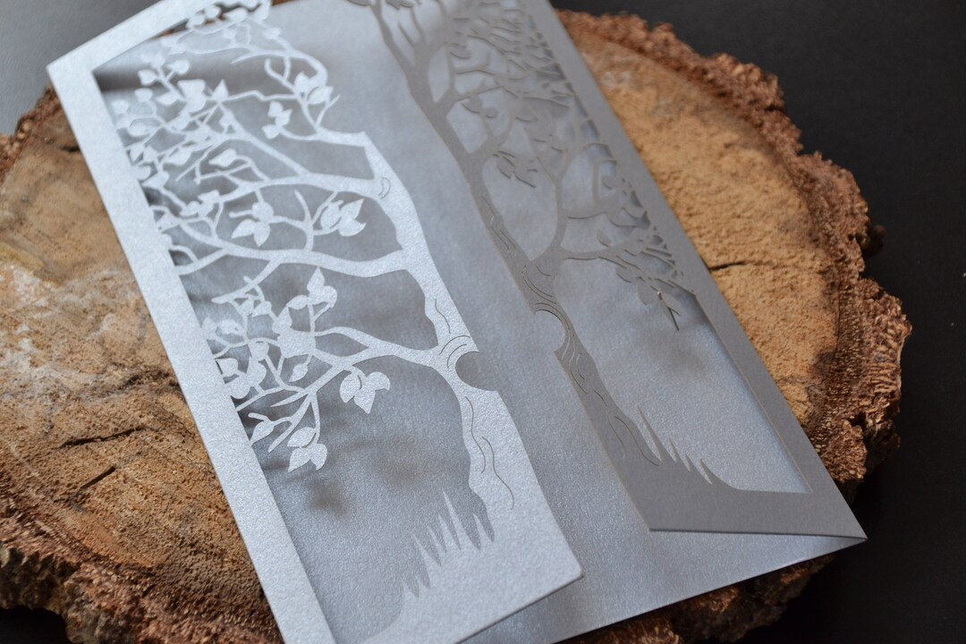 Laser Cut Invitation Pocket, Laser Invitation Cover, DIY Invitation