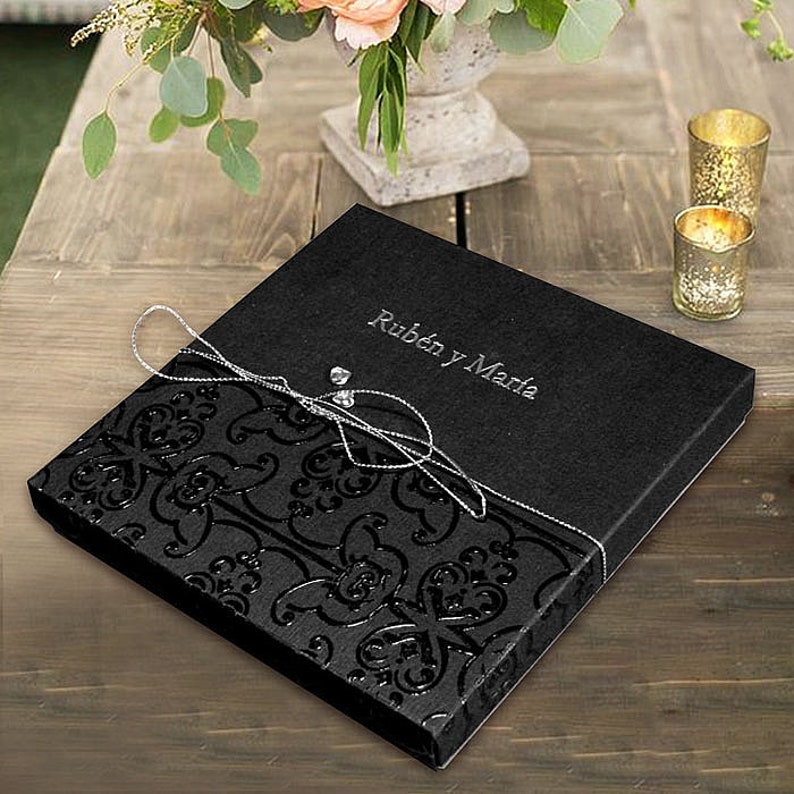 Invitation in a Box Boxed Invitation Elegant Invitation Etsy