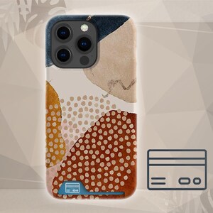 Bonita funda de teléfono con tarjetero abstracto para iPhone 16 Pro Max, iPhone 15 Pro, iPhone 14, iPhone 13 Pro Max, Samsung Galaxy S22 Ultra, S21 Plus