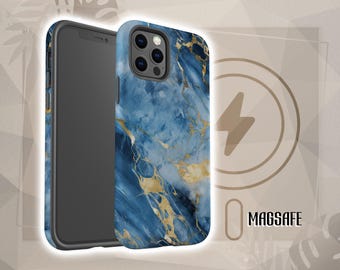 MagSafe Phone Case Blue Marble iPhone Case for iPhone 17 Pro, iPhone 16 Pro Max, iPhone 15, 14, 13, 12 mini, wireless charging