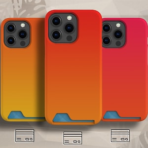 Oranje KAARTHOUDER telefoonhoesje geschikt voor iPhone 15 Pro, iPhone 14 Pro Max, iPhone 13 hoesje, Samsung Galaxy S23 Ultra, Samsung S22 Plus