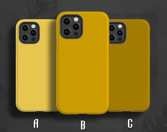 Mustard Phone Case Yellow Hue Matte iPhone 17 Pro Case fit for iPhone 16 Pro Max 15 14 13 12 Samsung Galaxy S25 Google Pixel 10