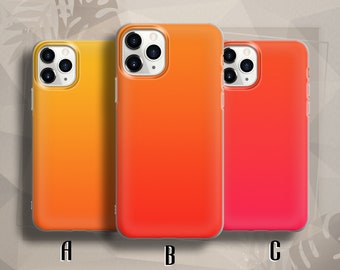 Oranje telefoonhoesje Ombre Gradient iPhone-hoesje geschikt voor iPhone 17 Pro Max, 16 Pro, 15 Plus, 14, 13, 12, 11 en Samsung S25 Ultra S24, Pixel 10