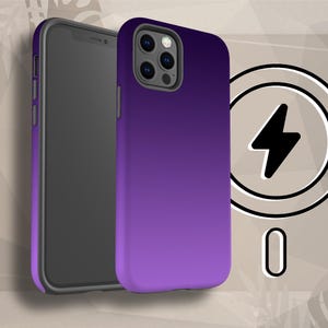MagSafe Phone Case Dark Purple Ombre iPhone 16 Pro case, iPhone 15 Pro Max case, iPhone 14 case, iPhone 13 case, iPhone 12 case
