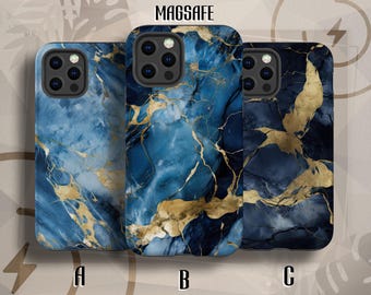 MagSafe Phone Case Blue Marble iPhone Case for iPhone 17 Pro, iPhone 16 Pro Max, iPhone 15, 14, 13, 12 mini, wireless charging