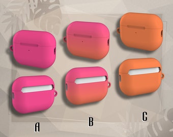 Custodia per AirPods color corallo, custodia per AirPods Pro rosa, arancione e neon, custodia per Apple AirPods Pro 2, custodia personalizzata per AirPods