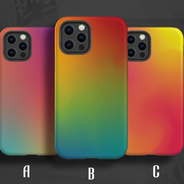 Rainbow Phone Case Pride Colorful Ombre iPhone 11 Pro Max Case fit for iPhone 12 Pro Max 14 13 XR 8 Plus 7 Samsung Galaxy S20 Google Pixel 6