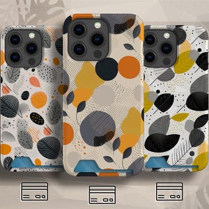 Funda para teléfono con tarjetero abstracto moderno para iPhone 16 Pro Max, iPhone 15 Pro, iPhone 14, iPhone 13 Pro Max, Samsung Galaxy S22 Ultra S21 Plus