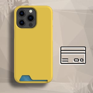 Banana Yellow Kartenhalter iPhone 15 Pro Hülle, iPhone 16 Pro Max Hülle, iPhone 14 Hülle iPhone 13 Hülle Samsung Galaxy S22 Ultra