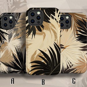 Boho Jungle Phone Case, Tropical Leaf iPhone case for iPhone 16 Pro Max, iPhone 15 Pro, 14, 13, 12, 11, Samsung Galaxy S24 case Pixel 9 case