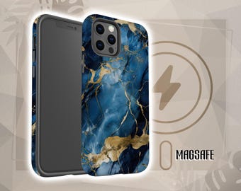 MagSafe Phone Case Blue Marble iPhone Case for iPhone 17 Pro, iPhone 16 Pro Max, iPhone 15, 14, 13, 12 mini, wireless charging