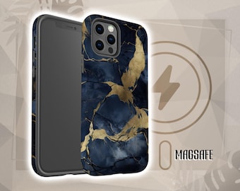 MagSafe Phone Case Blue Marble iPhone Case for iPhone 17 Pro, iPhone 16 Pro Max, iPhone 15, 14, 13, 12 mini, wireless charging