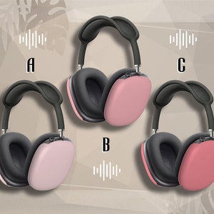 Custodia per AirPods Max rosa pallido, custodia per AirPods Max con motivo a fiori di ciliegio, protezioni per padiglioni auricolari per Apple AirPods Max, custodia per AirPods Max