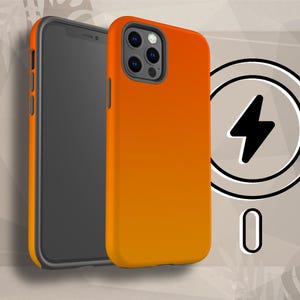 MagSafe-telefoonhoesje oranje ombre-gradiënt iPhone 16 Pro-hoesje, iPhone 15 Pro Max-hoesje, iPhone 14-hoesje, iPhone 13-hoesje, iPhone 12-hoesje