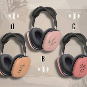 Custodia AirPods Max con motivo floreale e carina, cover AirPods Max minimalista, protezioni per i padiglioni auricolari per Apple AirPods Max, cover AirPods Max