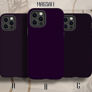 MagSafe Phone Case Dark Purple Deep Violet iPhone 15 Pro Case fit for iPhone 14 Pro Max, iPhone 13 case, iPhone 12 pro case