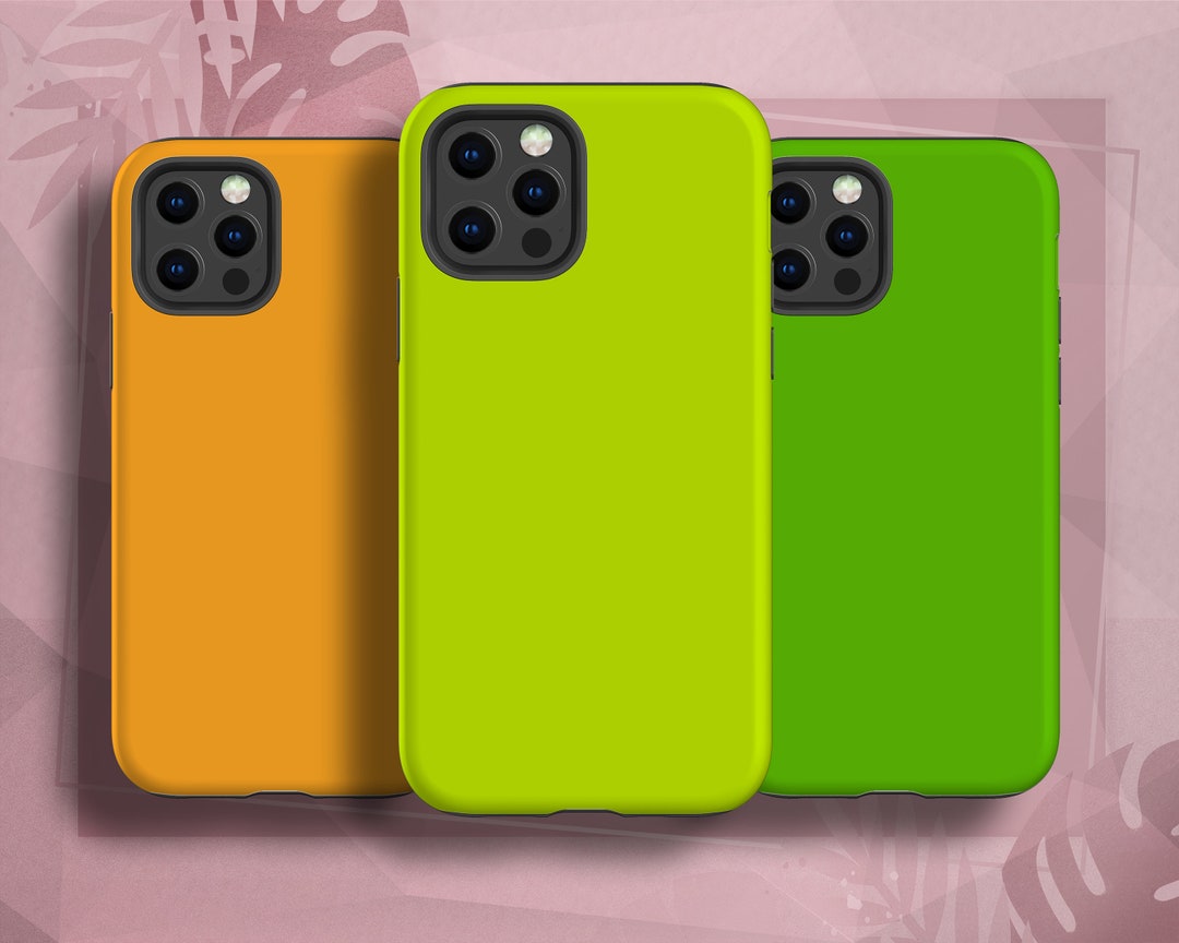 Neon Color Phone Case Solid Cover Pixel 5 Case Fit for iPhone 13 Case