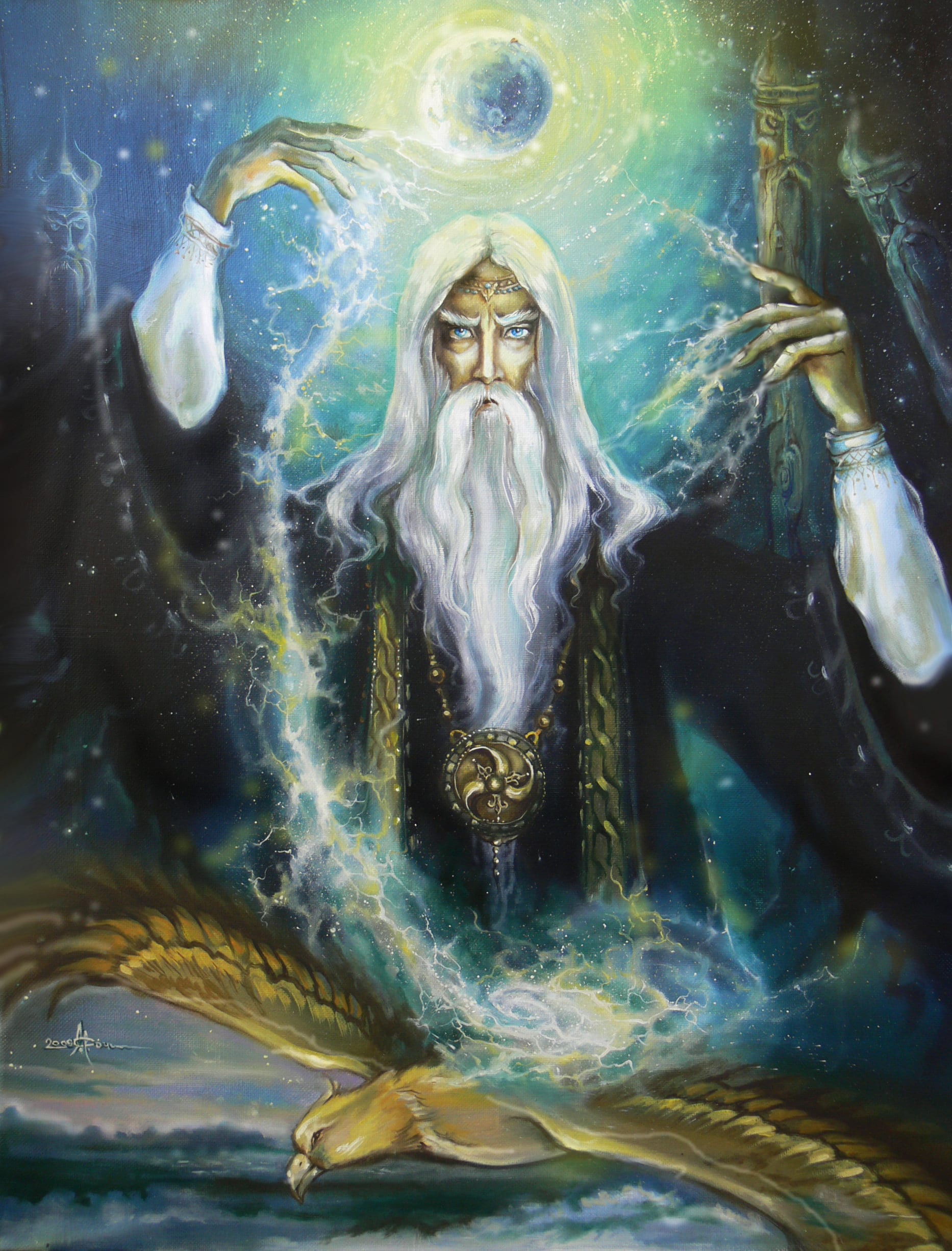 Oil painting original large Magic art Fantasy illustration Etsy