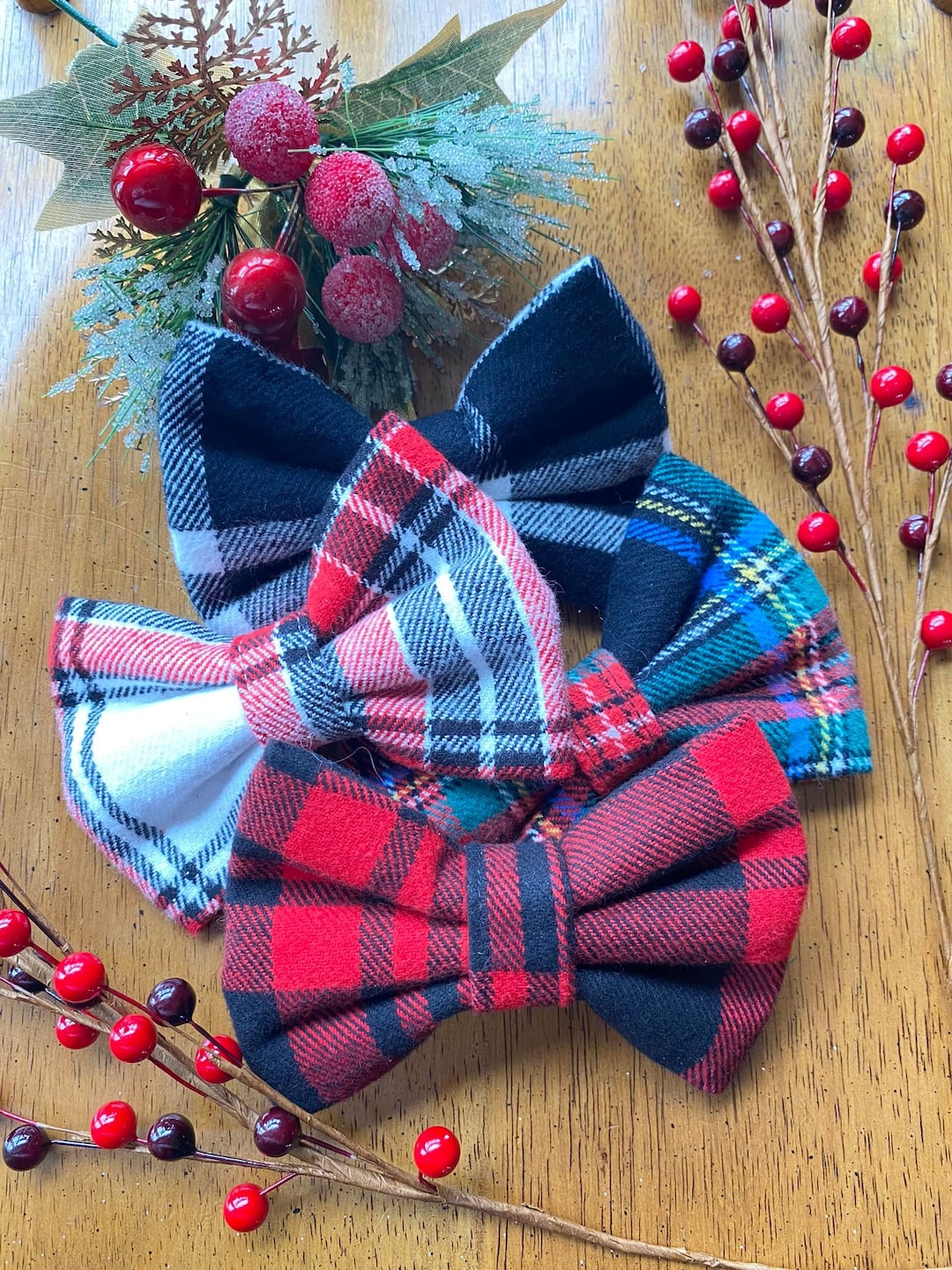 Christmas Bow Ties Dogs and Cats Bow Ties Pet Bow Ties Pet Etsy