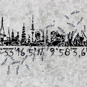 Plotter file -Skyline Hamburg- svg and dxf file