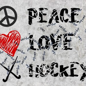 Plot file -PEACE-LOVE-HOCKEY- svg and dxf file