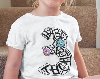 Plotter file 3rd birthday svg outfit children's birthday hand lettering