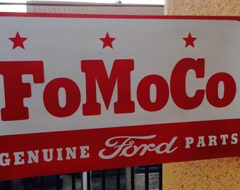 Vintage Ford Parts Service Logo Fomoco Tin Sign Brand New Metal