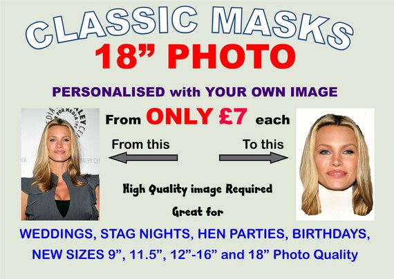 Personalised Face Masks,2,5,10,15 HEN //STAG 9/" Kits or Finished Ready to Wear