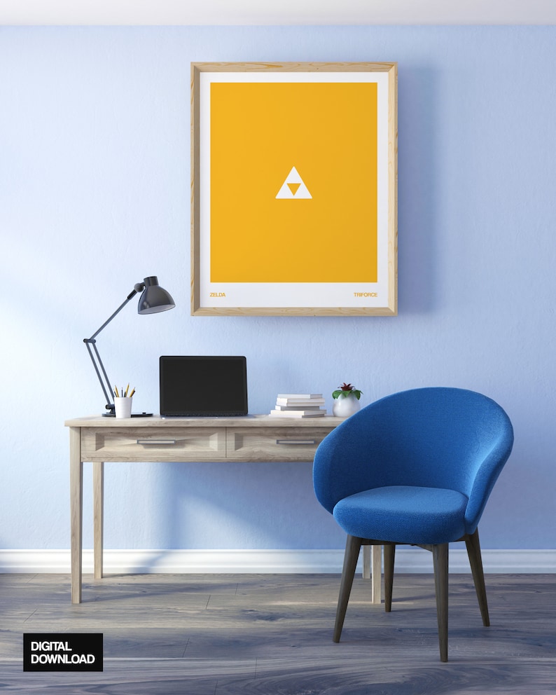 wall art poster triforce Zelda : Triforce wall art triforce minimalist poster hyrule poster wall art video games digital download