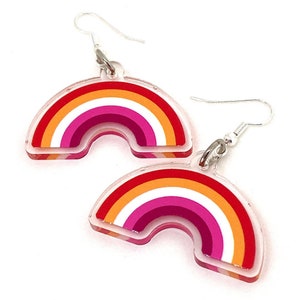 Lesbian Earrings | Pride Earrings | Cute Lesbian Gifts for Girlfriend | Femme Lesbian Accessories | Pride Month Gift for Her