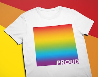 Rainbow Pride Flag T-Shirt: Unisex Organic Cotton Gay Pride Shirt