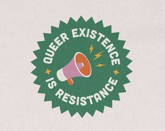 Queer Existence is Resistance Retro Pride Shirt