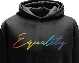 Rainbow Equality Hoodie | LGBT Pride Cotton Blend Jumper