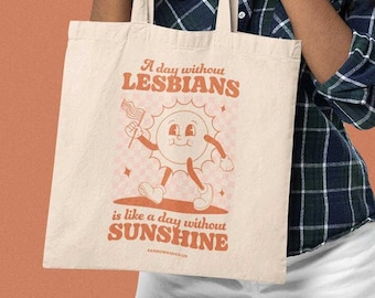 Retro Lesben Pride Tragetasche: Queeres Geschenk