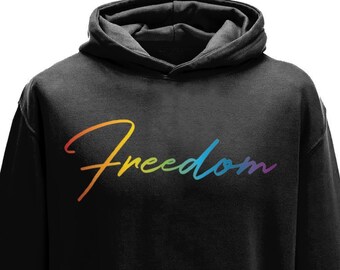 Rainbow Freedom Hoodie | LGBT Pride Sweatshirt