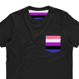 Genderfluid Pride Shirt Genderfluid Flag Pocket Tee Queer - Etsy
