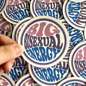 Sticker fierté bisexuelle | Sticker Grande fierté bisexuelle rétro