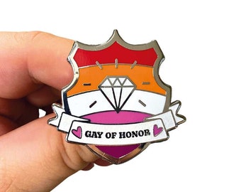 Lesbian Wedding Pin | Gay of Honor Badge | Lesbian Bridesmaid Thank You Gift