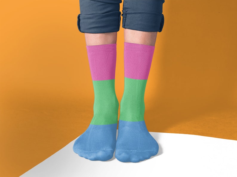 Polysexual Pride Flag Socks 