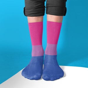 Bisexual Socks | Bisexual Pride Flag | Subtle Bi Pride | LGBTQ Merch | Queer Pride Clothing | Bisexual Gift | Bisexuality