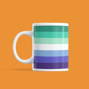 MLM Pride Flag Mug | Vincian Pride Gift for Gay Man | Gay Pride Coffee Mug | Gay Gifts