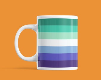 MLM Gay Pride Flag Mug | 11oz Ceramic Coffee Mug