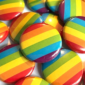 LGBTQ Rainbow Flag Badge | Gay Pride Pin Badge | Pride Gifts Under 5