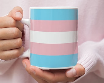 Trans Pride Flag Mug | Transgender Coming Out Pride Month Gift