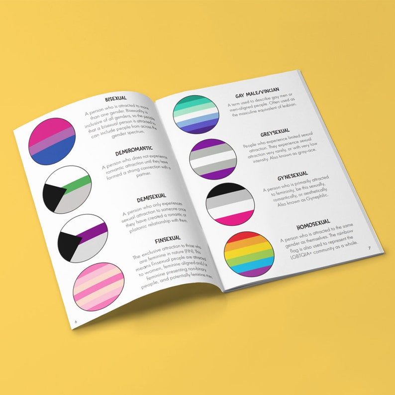 Pocket Guide to LGBTQIA Identities Queer Pride Zine Book of Pride Flags LGBTQ Ally Gift Queer Identities LGBTQ Gifts image 3
