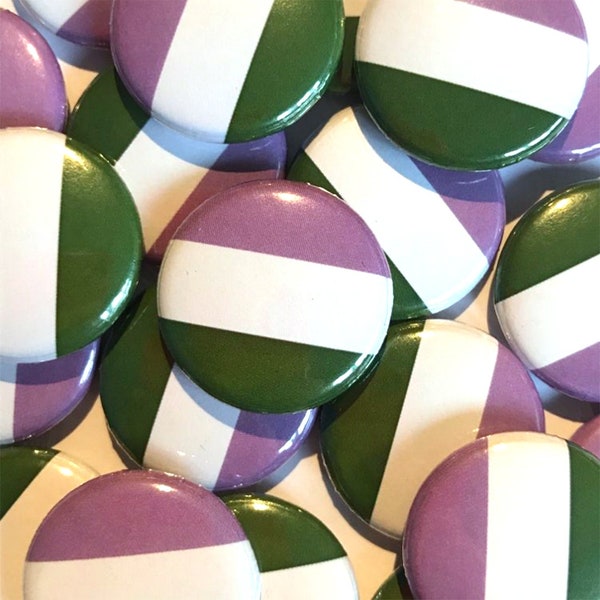 Genderqueer Pride Pin Badge | Genderqueer Flag Badge