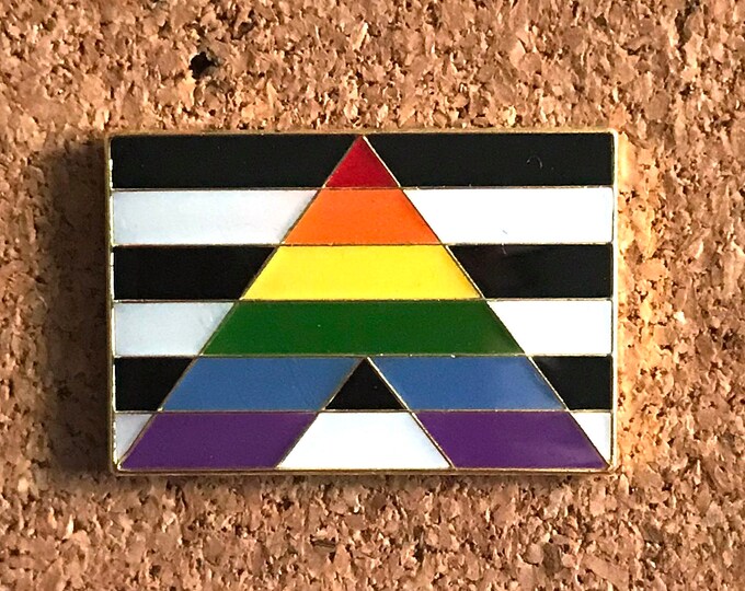 Ally Pin LGBTQ Ally Gift Straight Ally Enamel Pin Ally Badge Lapel Pin